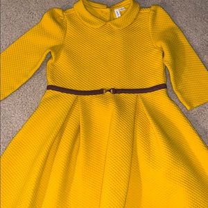 Janie and Jack yellow quilted dress